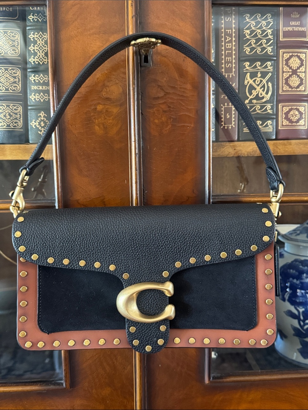 Coach Tabby 26 Black and Brown with Rivets -Brand New!